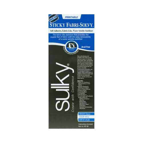 SULKY Sticky Fabri-Solvy Self-Adhesive Stabilizer 8 in × 6 yd White Roll