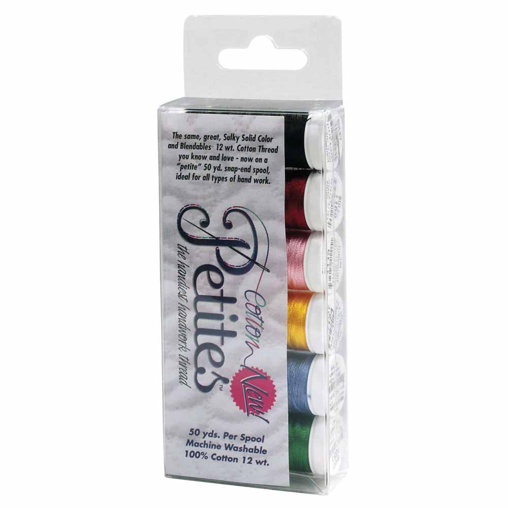 SULKY Cotton Petites 12 wt Thread Sampler 6 × 50 yd Spools