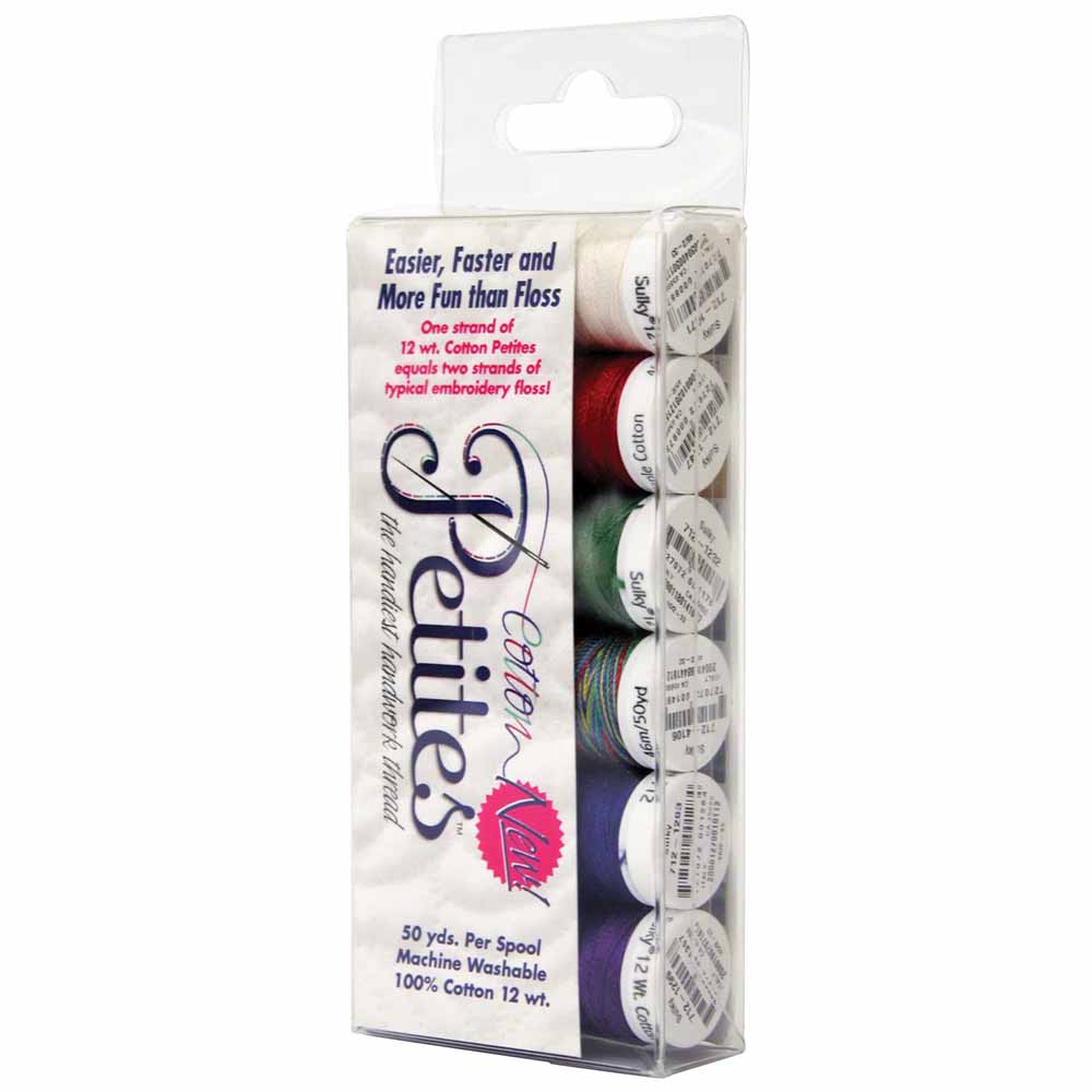 SULKY Cotton Petites 12 wt Thread Set 6 × 50 yd Winter Assortment