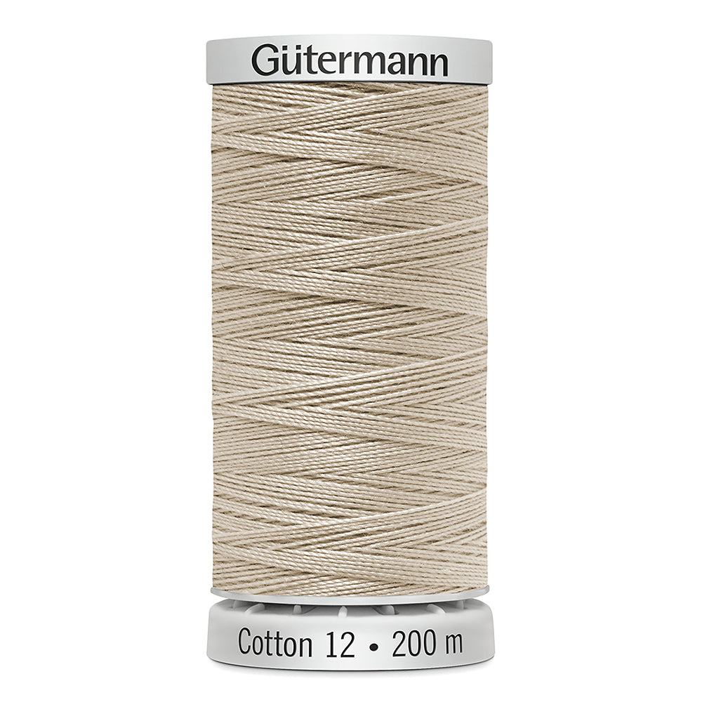 GÜTERMANN Cotton 12 Thread Mercerised Cotton 200 m Light Sand