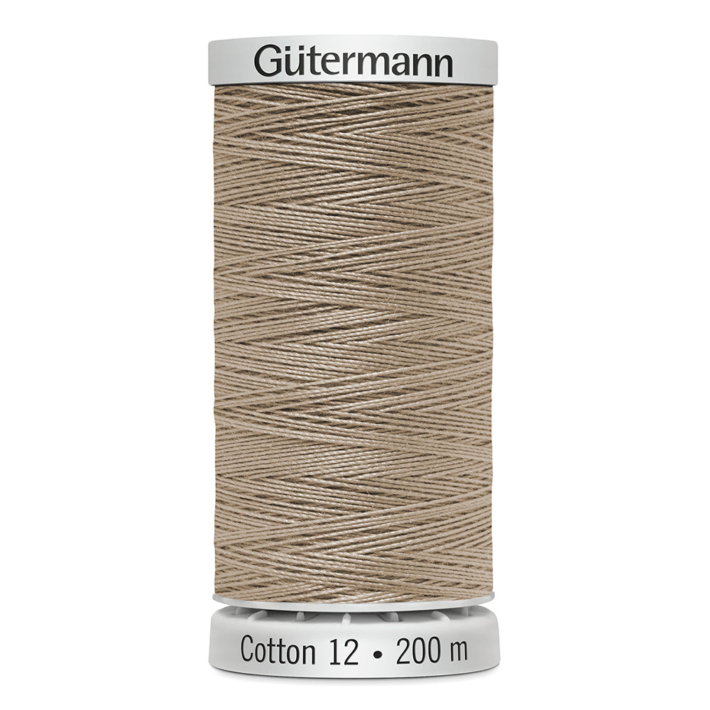 GÜTERMANN Cotton 12 Thread Mercerised Cotton 200 m Burlap Beige