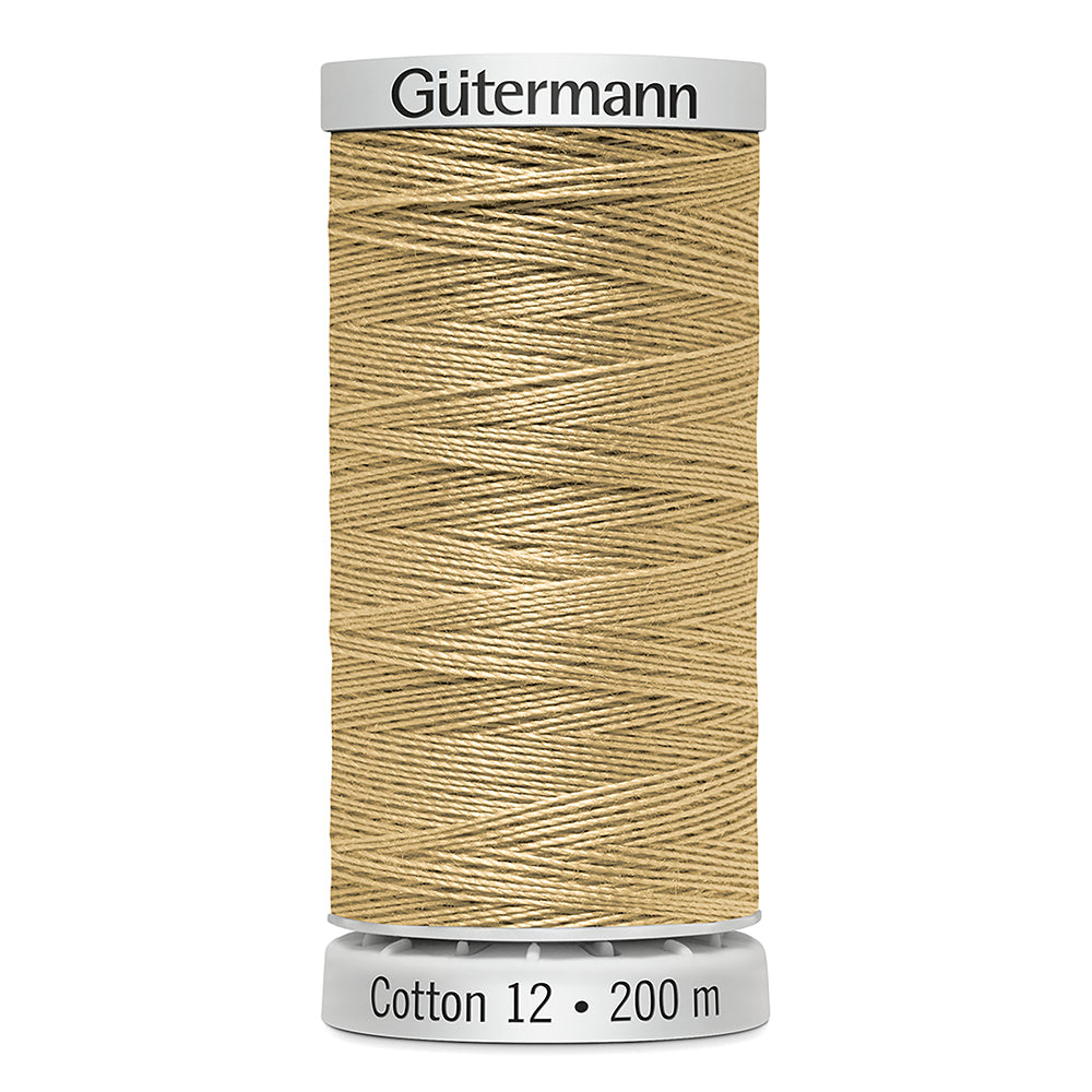 GÜTERMANN Cotton 12 Thread Mercerised Cotton 200 m Dark Tan