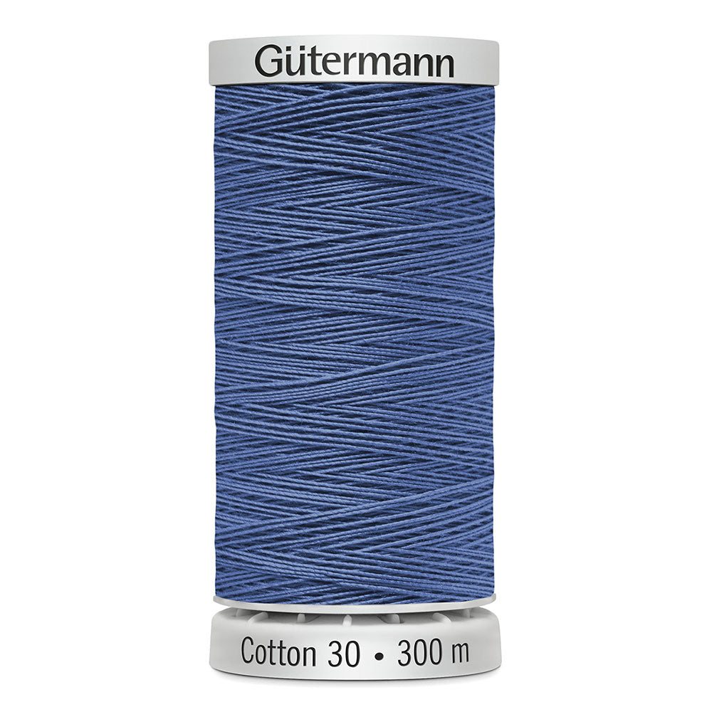 GÜTERMANN Cotton 30 Thread 30 wt 300 m (328 yd) - Madre Blue - 1 Spool