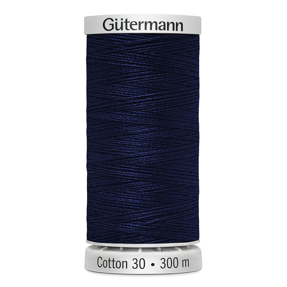GÜTERMANN Cotton 30 Thread 30 wt 300 m (328 yd) - Dark Navy - 1 Spool