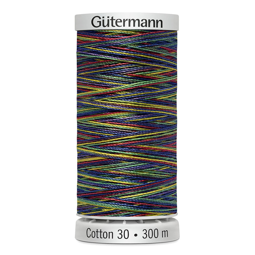 GÜTERMANN Cotton 30 Mercerized Cotton Thread 300 m Rainbow Flowers