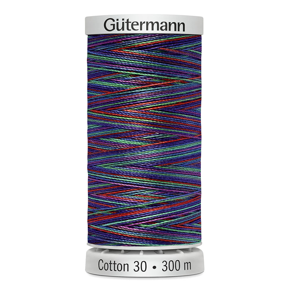 GÜTERMANN Cotton 30wt Thread 300m, Colour 9835 Mardi Gras