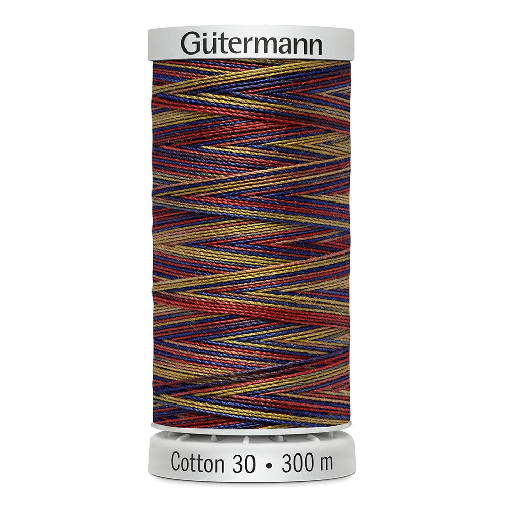 GÜTERMANN Cotton 30wt Thread 300m, Colour 4108 Multi