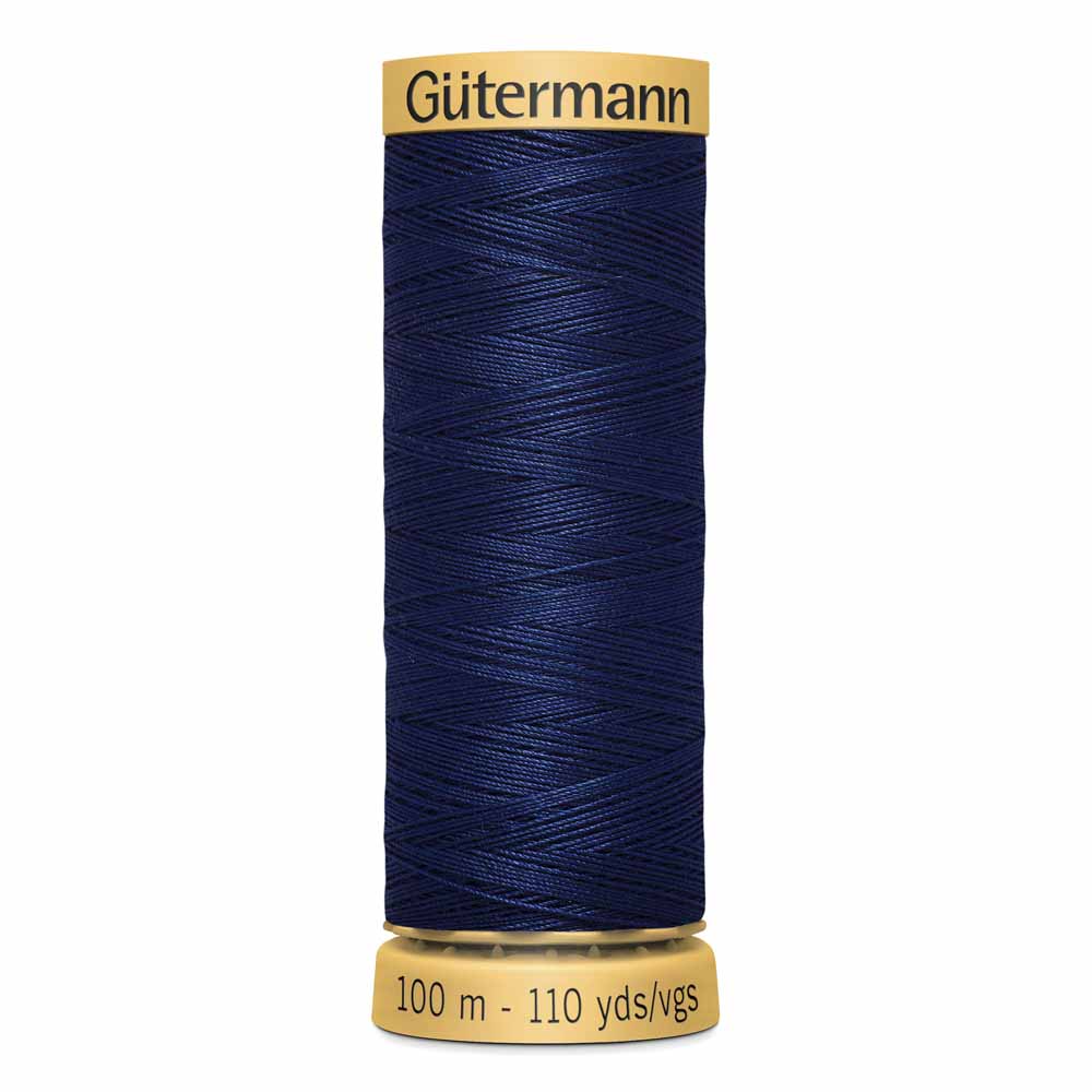 GÜTERMANN Cotton 50 50-Weight Thread 100 m Midnight Blue (6290)