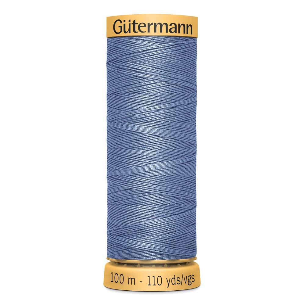 GÜTERMANN Mercerized Cotton Sewing Thread 100m, Mine Blue