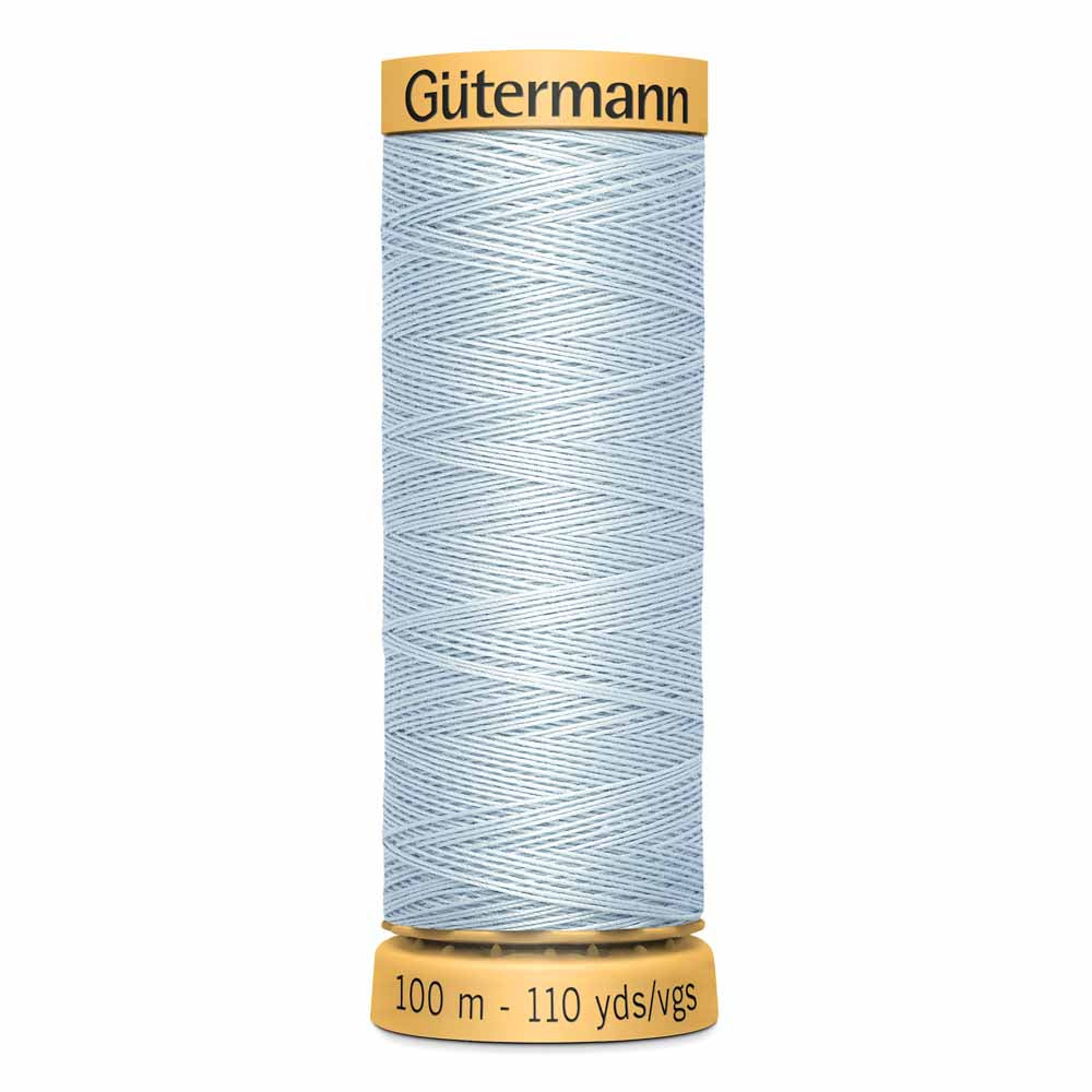 GÜTERMANN Mercerized Cotton Sewing Thread 100m, Light Blue Dawn