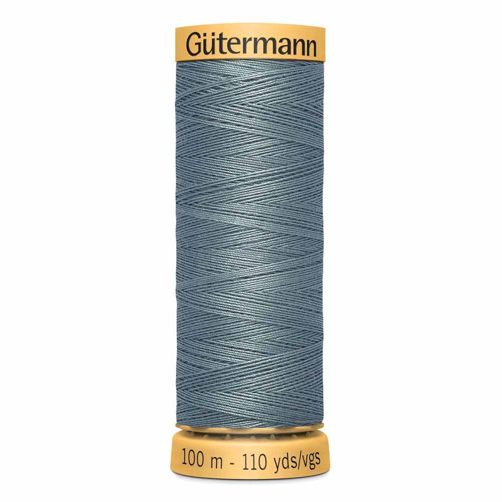 GÜTERMANN Natural Cotton Thread C Ne 50 100 m (109 yd) - Solid Light Slate 7600
