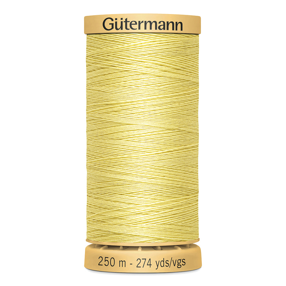GÜTERMANN Mercerized Cotton Thread 50Wt 250 m (273 yd) - Pale Yellow
