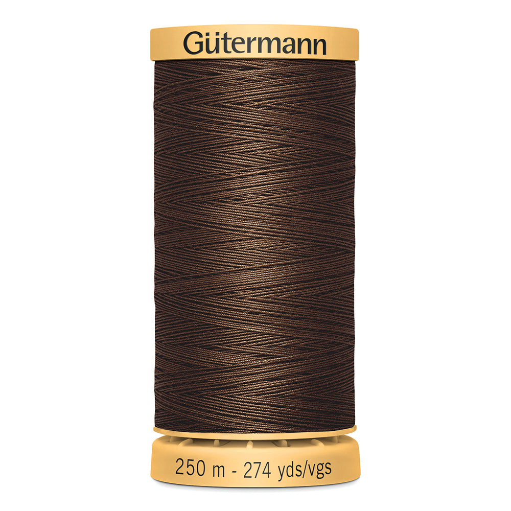 GÜTERMANN Mercerized Cotton Thread 50Wt 250 m (273 yd) - Brown