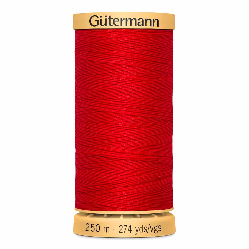 GÜTERMANN Mercerized Cotton Thread 50Wt 250 m (273 yd) - Red
