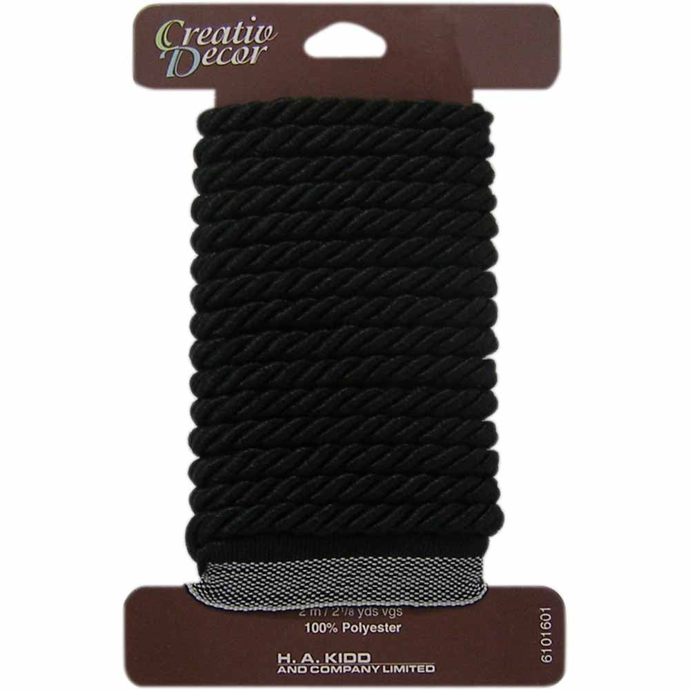 CREATIV DÉCOR Lip Cord 20mm x 2m - Black