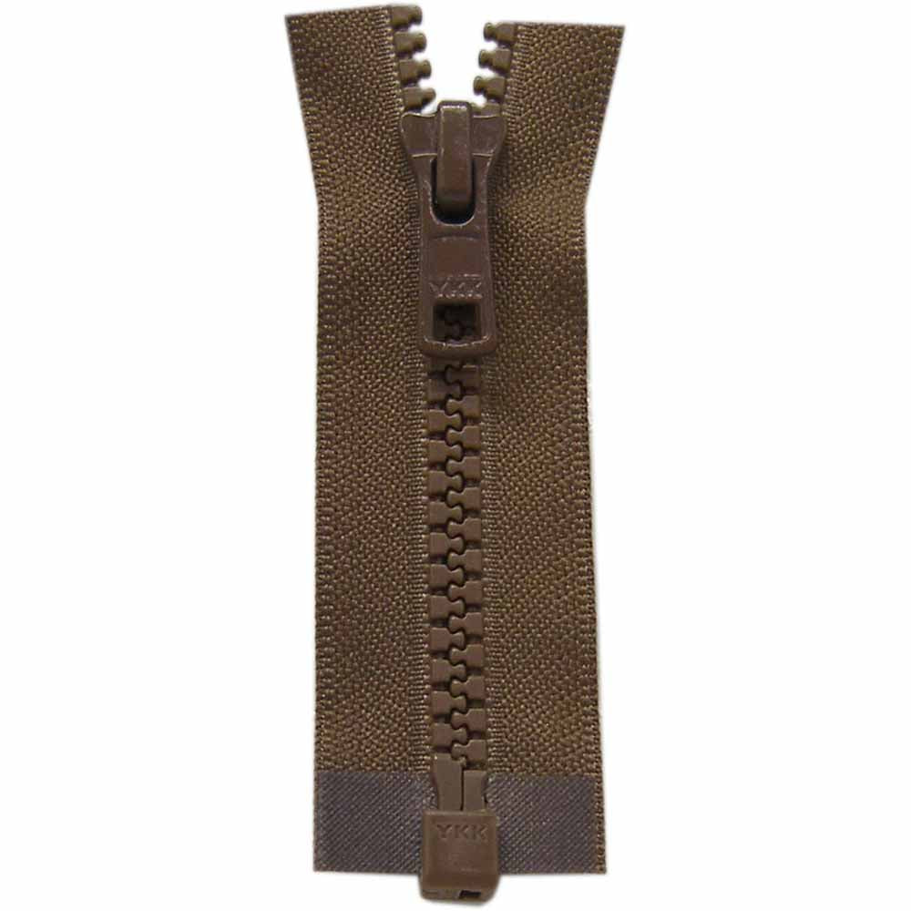 COSTUMAKERS Activewear One Way Separating Zipper 50cm (20") - Seal Brown - 1764