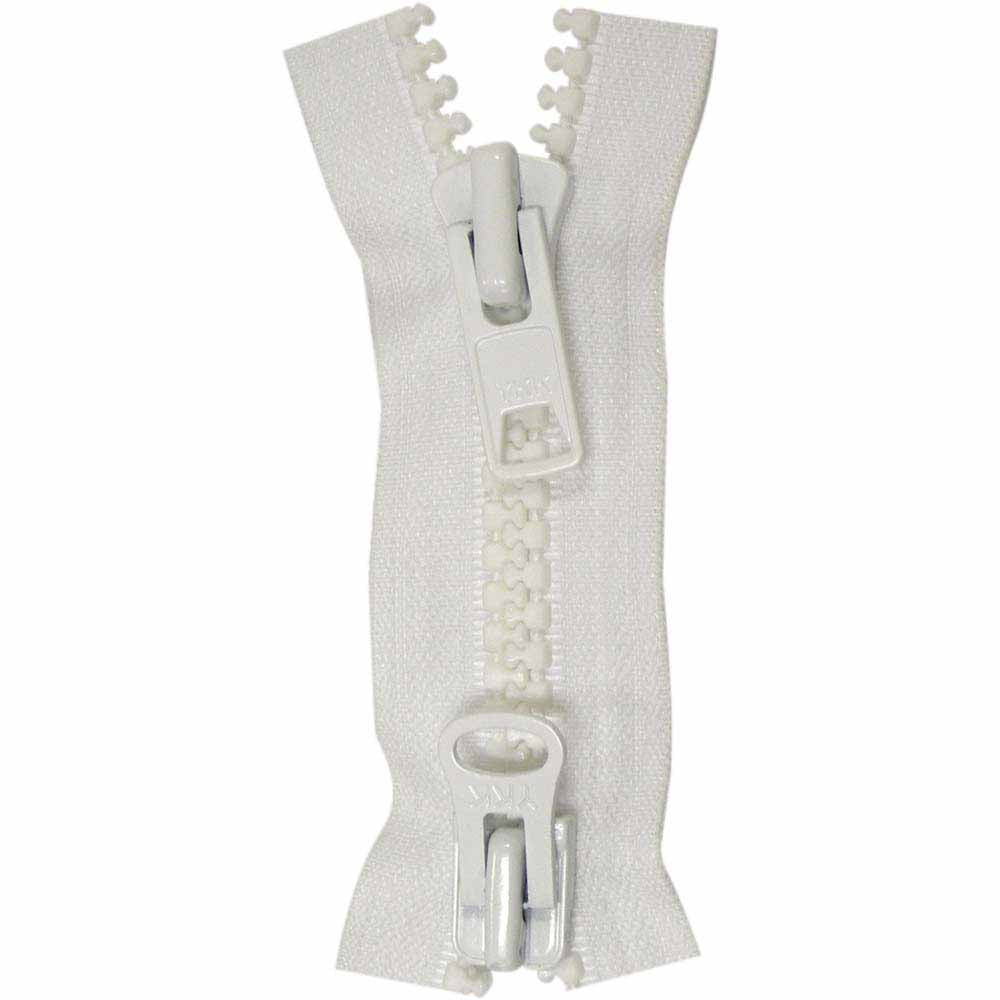 COSTUMAKERS Outerwear Two Way Separating Zipper 70cm (28") - White - 1766