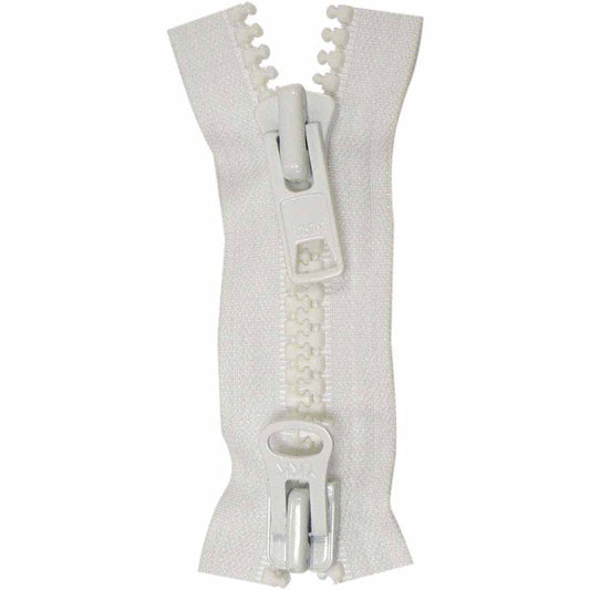 COSTUMAKERS Outerwear Two Way Separating Zipper 70cm (28") - White - 1766