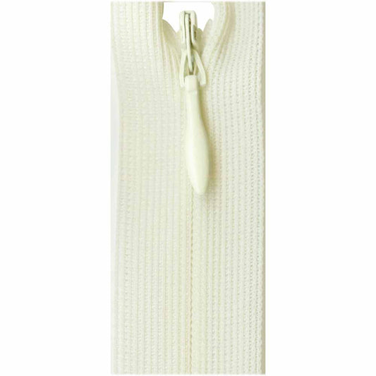 COSTUMAKERS Invisible Closed End Zipper – 55 cm (22") – Snow White – 1780