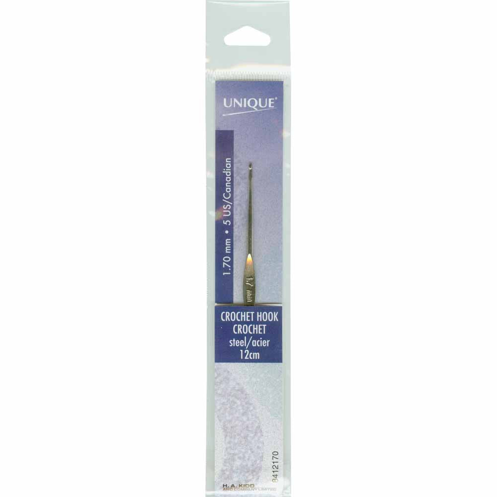 UNIQUE CROCHET – Crochet Hook – Steel – 12 cm – 1.7 mm (US 5)