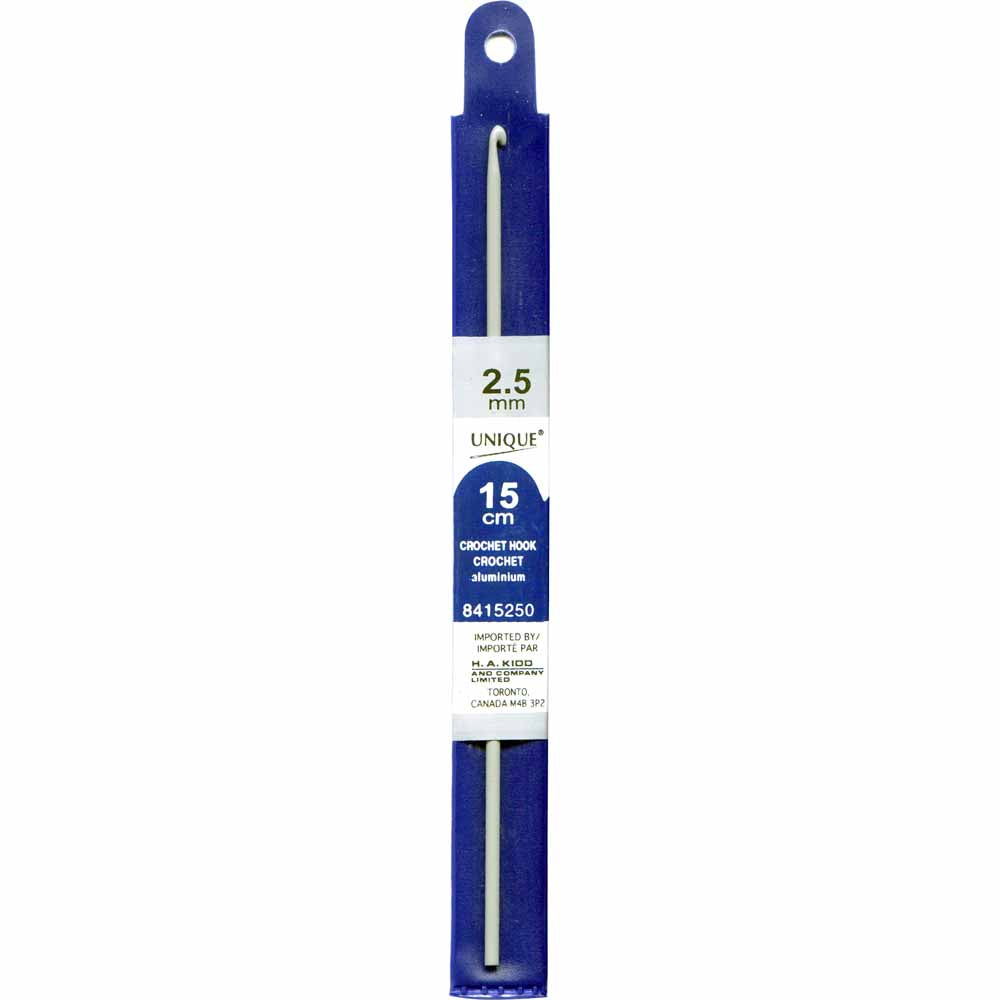 UNIQUE CROCHET Crochet Hook — 6″ Aluminum, 2.5 mm