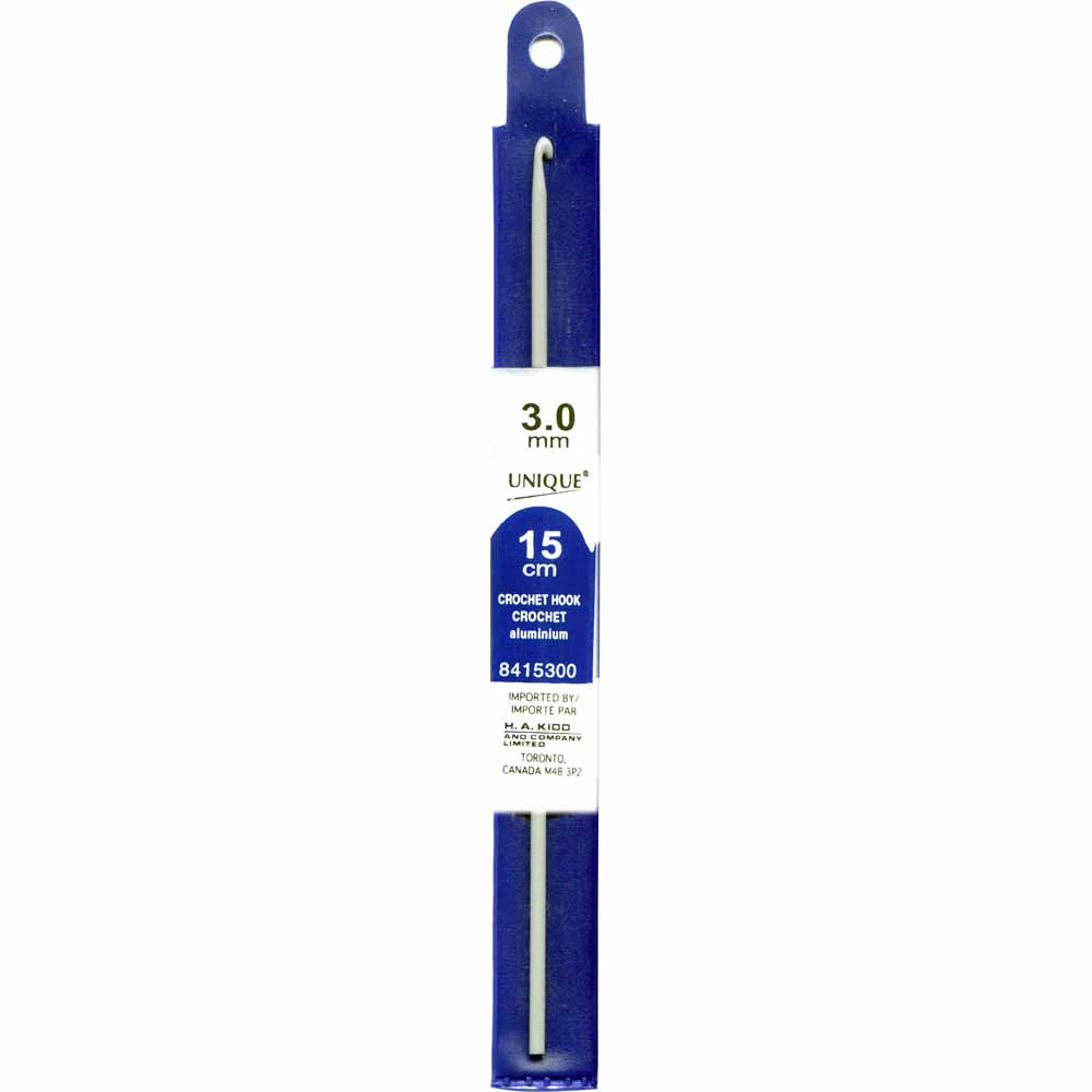 UNIQUE CROCHET Crochet Hook — 6″ Aluminum, 3 mm