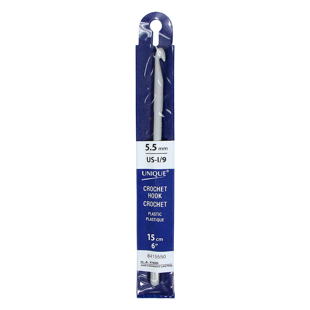 UNIQUE CROCHET Crochet Hook — 6″ Plastic, 5.5 mm (US I‑9)