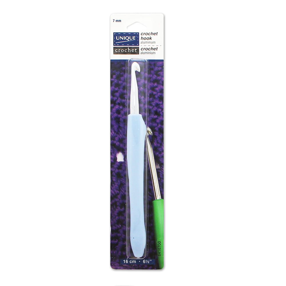 Unique Crochet Soft‑Handle Crochet Hook – 16 cm Aluminum – 7.0 mm (US )
