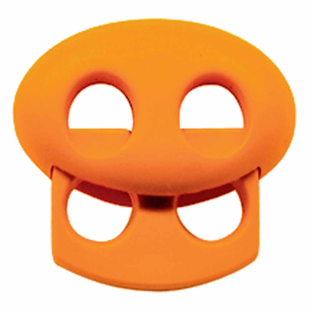 ELAN Flat Cord Stop - 2 Hole - Orange