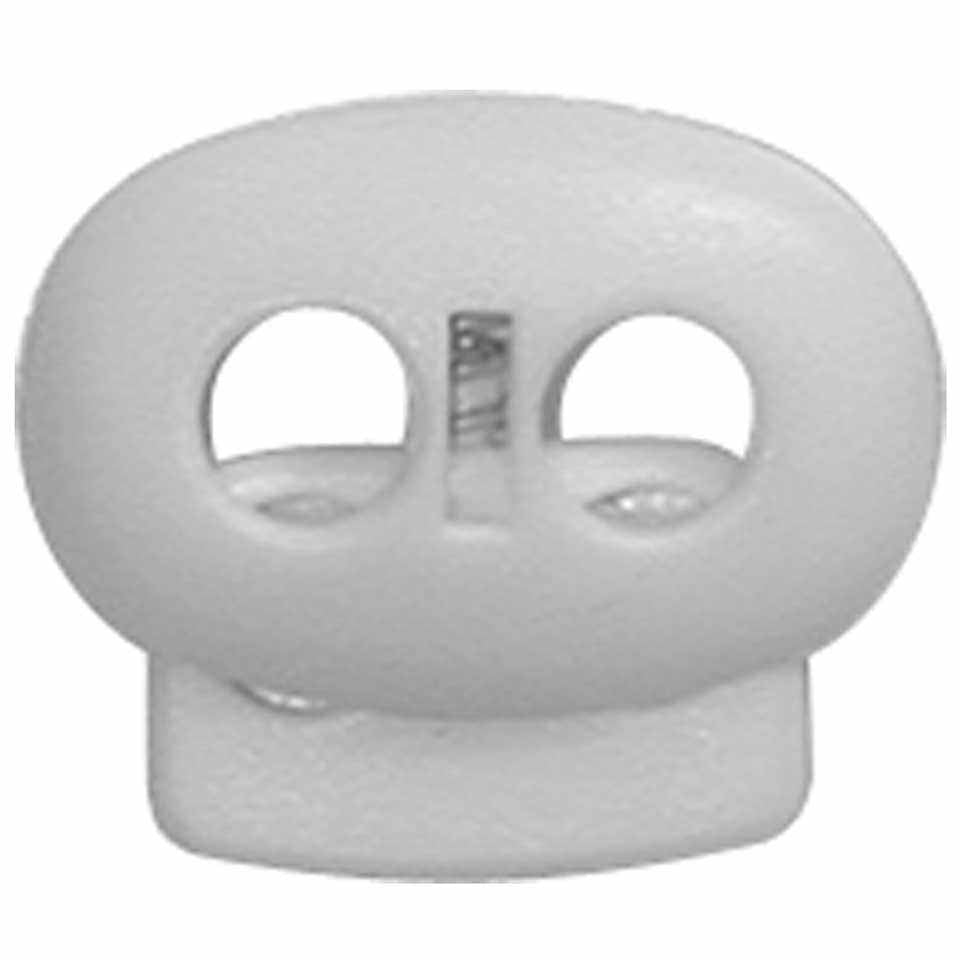 ELAN Flat Cord Stop - 2 Hole - White