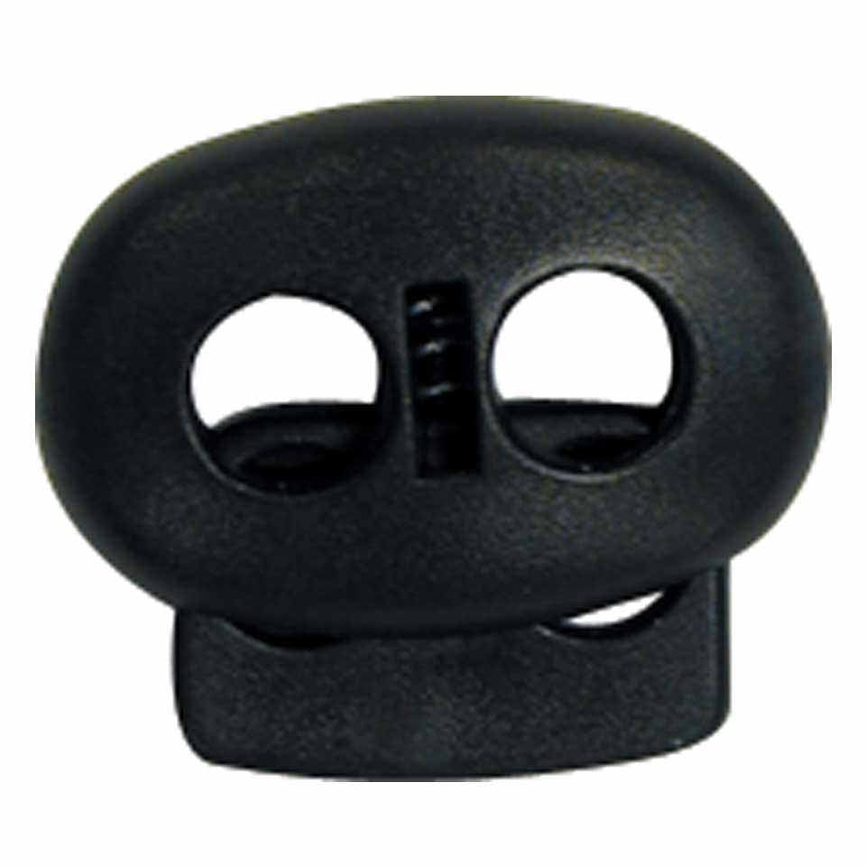 ELAN Flat Cord Stop - 2 Hole - Black
