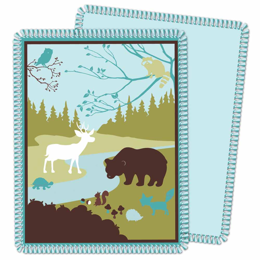 FABRIC CREATIONS No‑Sew Throw Kit — Simply Silhouette — 109 × 139 cm (43 × 55 in)
