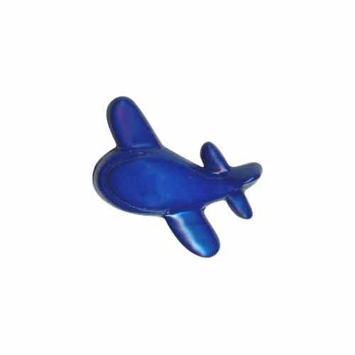 ELAN Novelty Shank Button - Royal Blue - 18mm (3/4") - Airplane