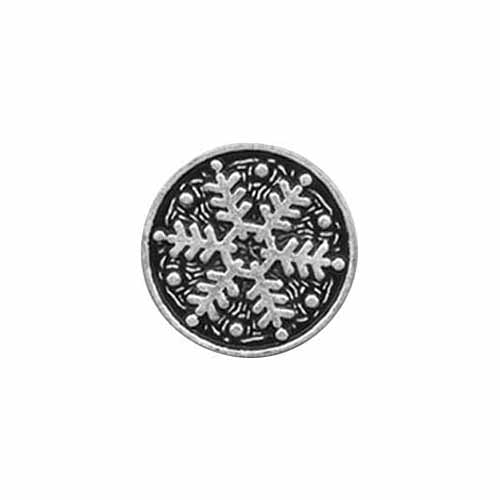 ELAN Novelty Shank Button, Antique Silver, 18mm (3/4"), Snowflake