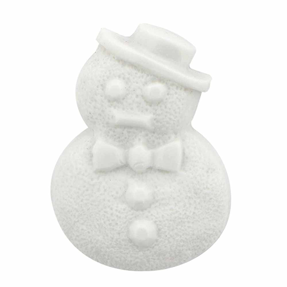 ELAN Novelty Shank Button - White - 28mm (1 1/8") - Snowman