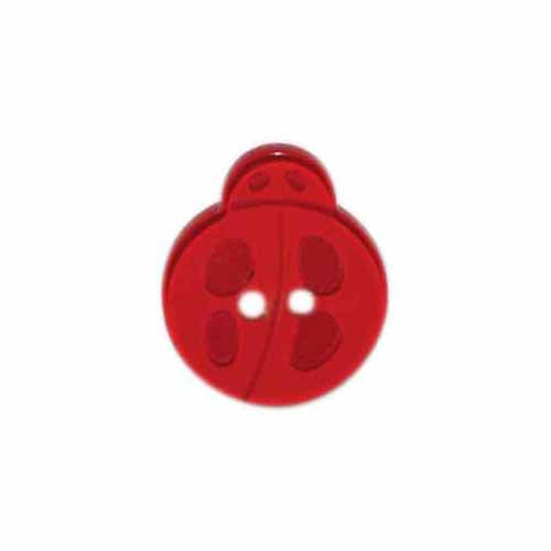 ELAN Novelty 2-Hole Button - Red - 19mm (3/4") - Ladybug