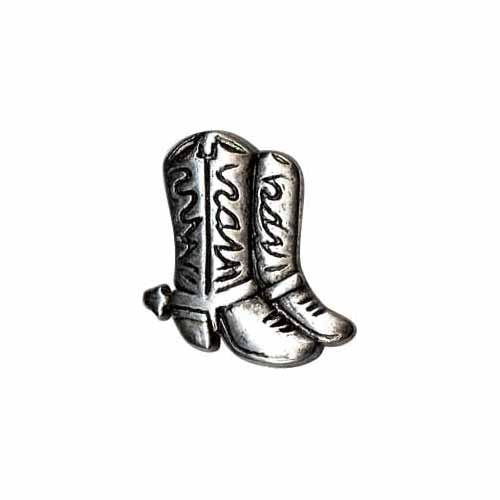 ELAN Novelty Shank Button - Silver - 23mm (7/8") - Cowboy Boots
