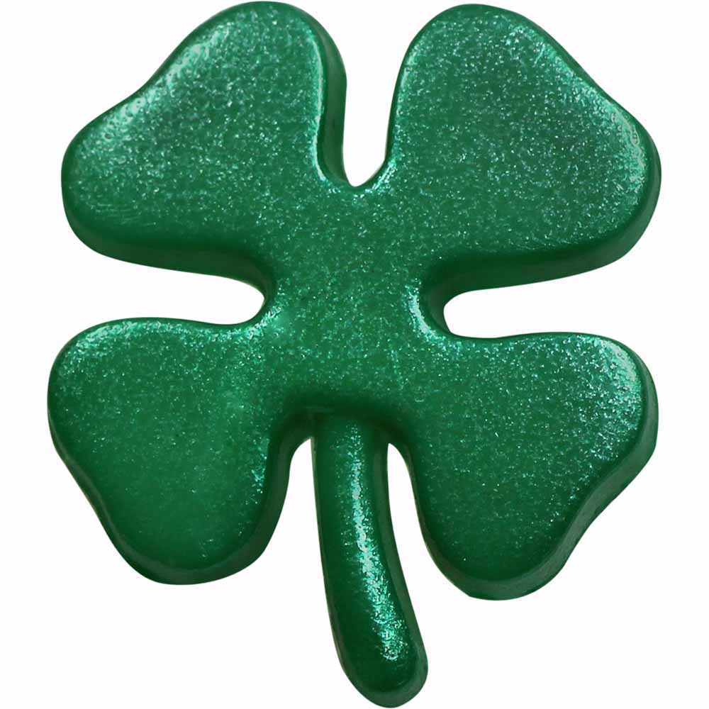 ELAN Novelty Shank Button - 18mm (3/4") - 3pcs - 4 Leaf Clover