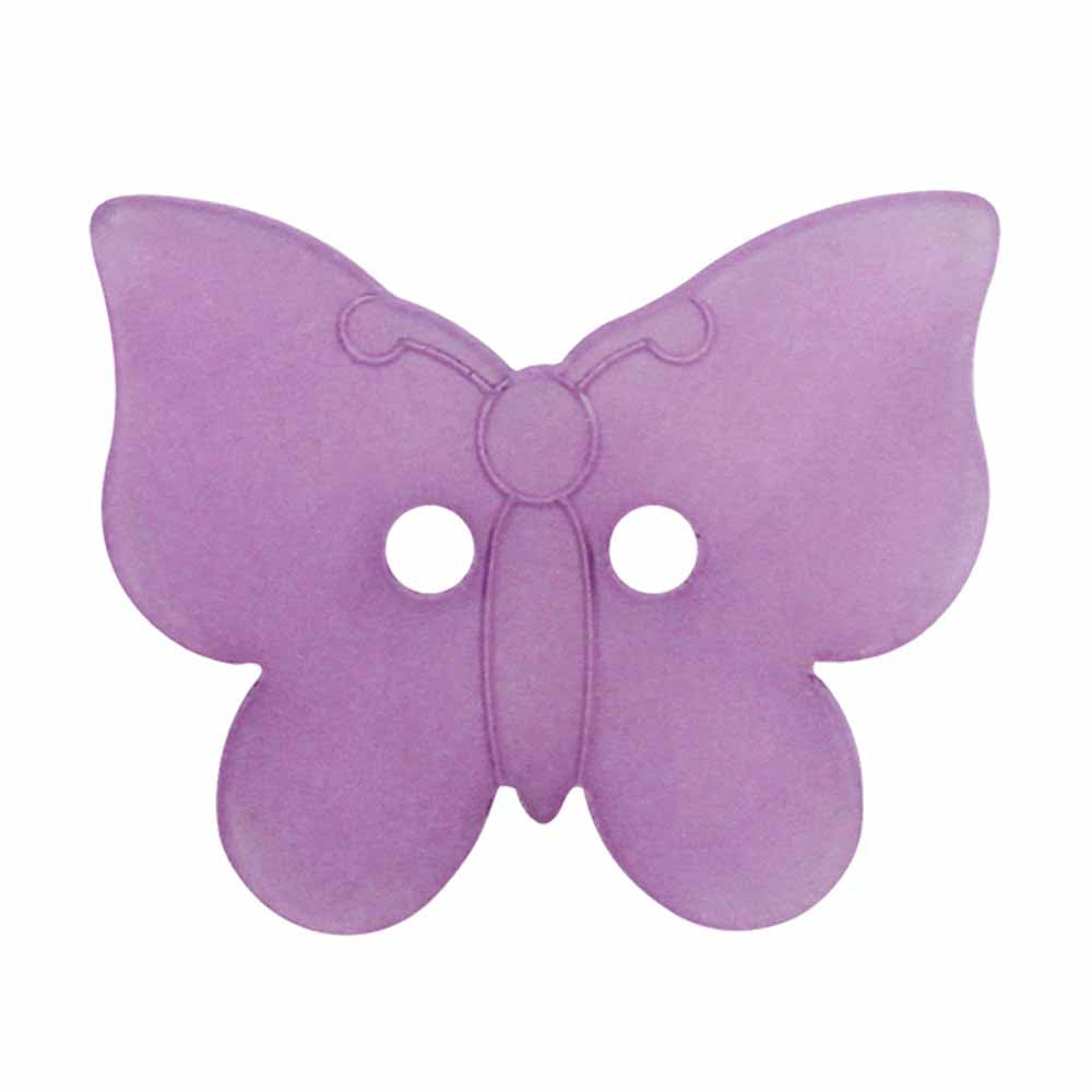 ELAN Novelty 2-Hole Button - Purple - 22mm (7/8") - Butterfly