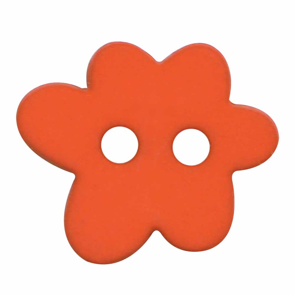 ELAN Novelty 2-Hole Button - Orange - 15mm (5/8"") - Paint Blot