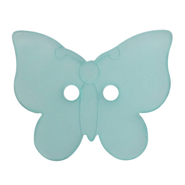 ELAN Novelty 2-Hole Button - Aqua - 22mm (7/8") - Butterfly