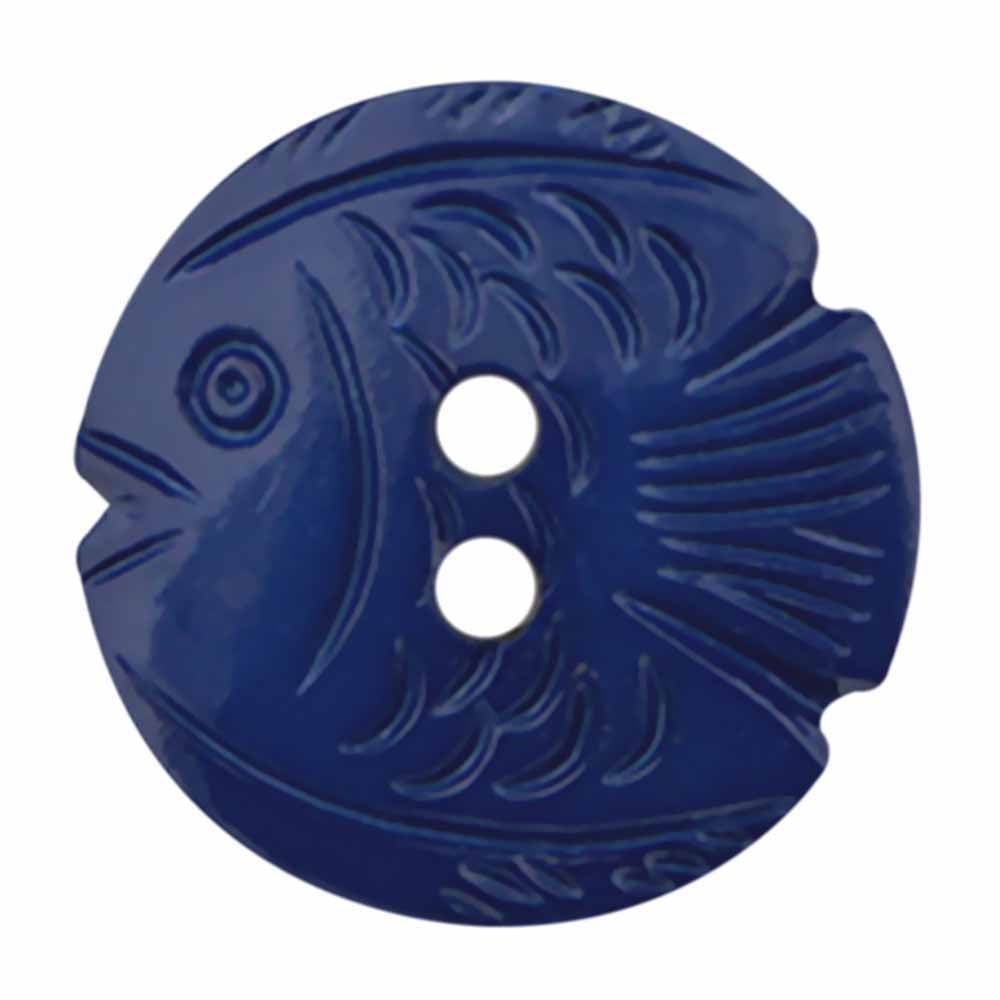 ELAN Novelty 2-Hole Button - Royal - 22mm (7/8") - Fish