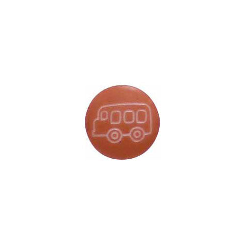 ELAN Novelty Shank Button - Orange - 14mm (1/2") - Bus