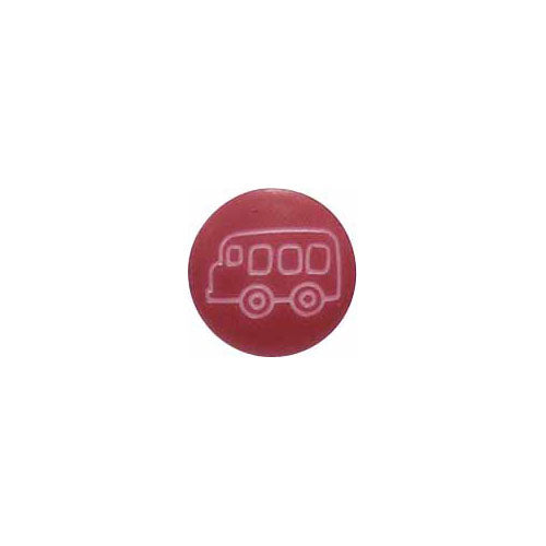 ELAN Novelty Shank Button - Red - 14mm (1/2") - Bus