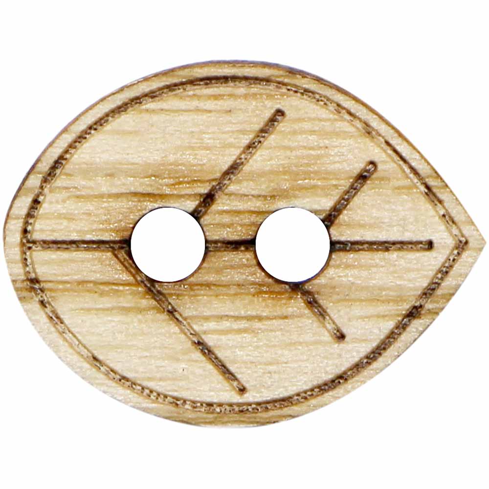 ELAN Novelty 2 Hole Button - 18mm (3/4") - 2pcs - Leaf
