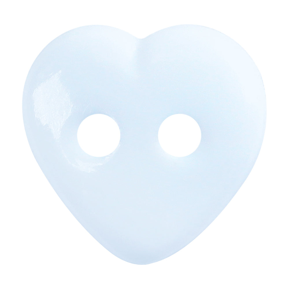 ELAN Novelty 2-Hole Button - Light Blue - 12mm (1/2") - Heart