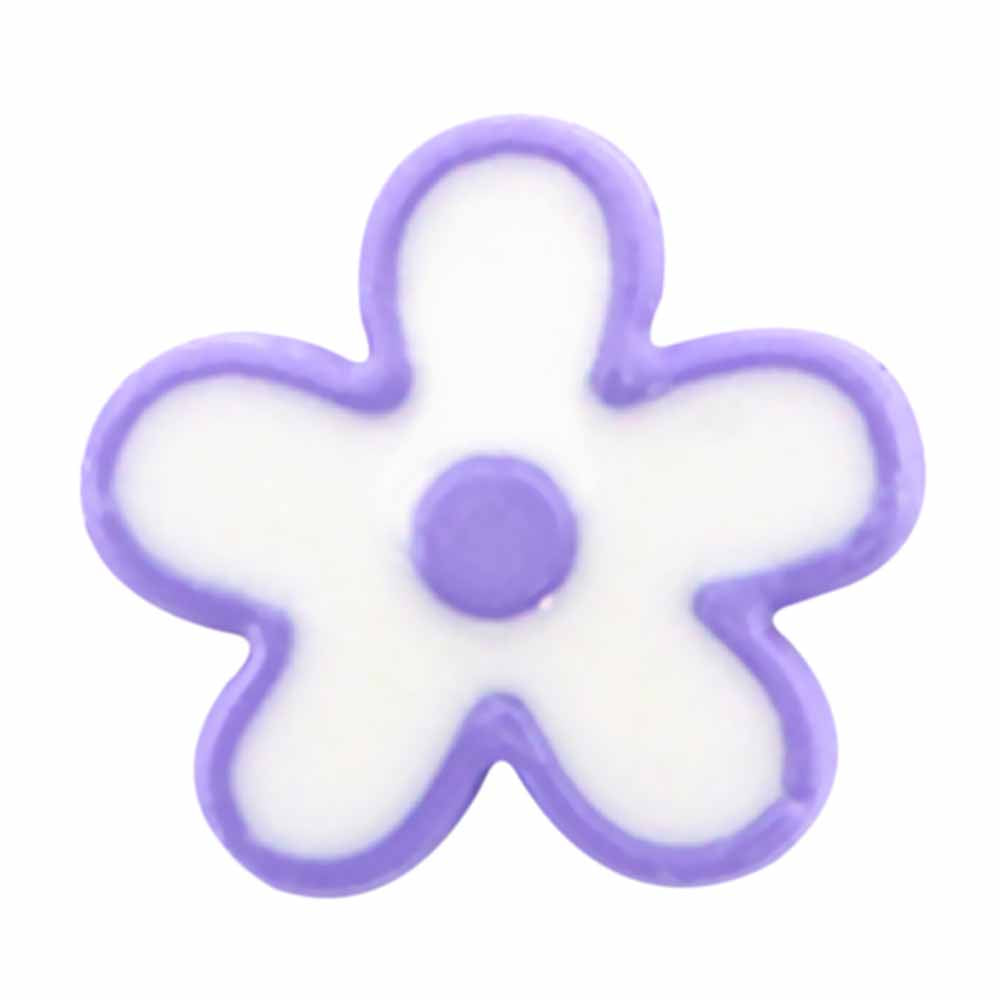 ELAN Novelty Shank Button - Purple - 15mm (5/8"") - Flower