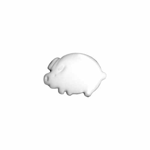 ELAN Novelty Shank Button - White - 18mm (3/4") - Pig