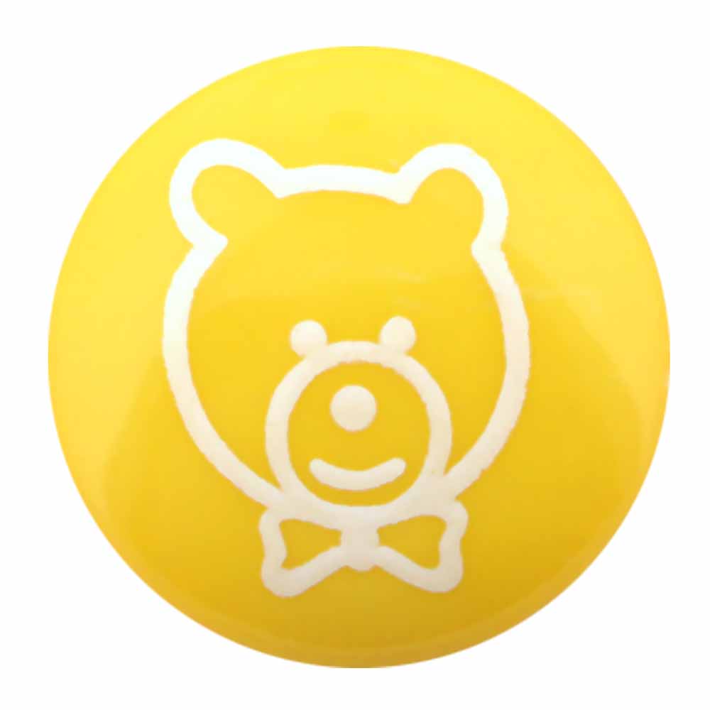 ELAN Novelty Shank Button - Yellow - 15mm (5/8") - Teddy Bear