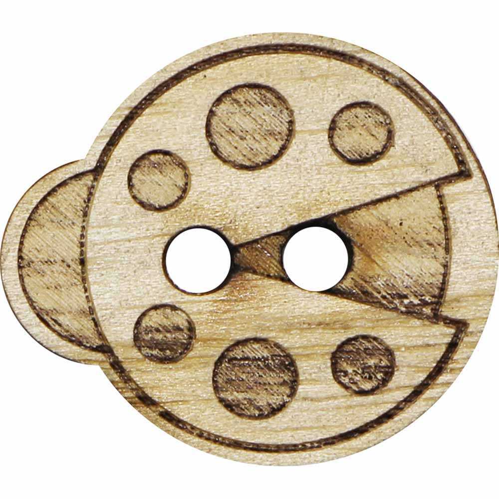 ELAN Novelty 2 Hole Button - 20mm (3/4") - 2pcs - Ladybug